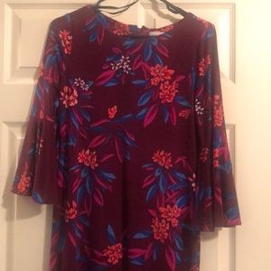 Burgundy 3/4 sleeved Calvin Klein dress